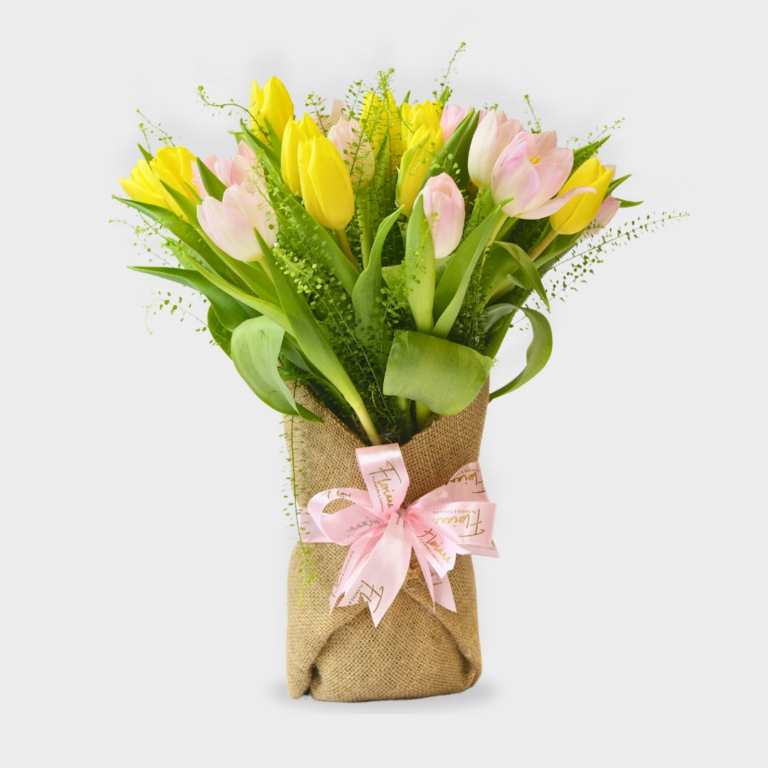 A Blend of Yellow and Pink Delight
