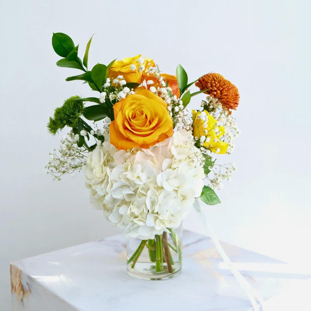 Orange Arrangement with Vase