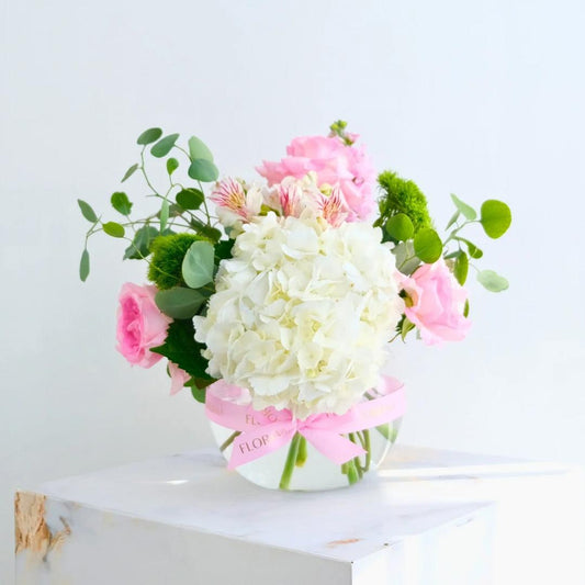 Pink Arrangement with Vase